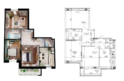 3-комнатная 82.5 м² в ЖМ Новая Буча от 12 500 грн/м², г. Буча