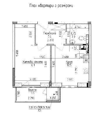 1-комнатная 41.7 м² в ЖМ Новая Буча от 11 000 грн/м², г. Буча