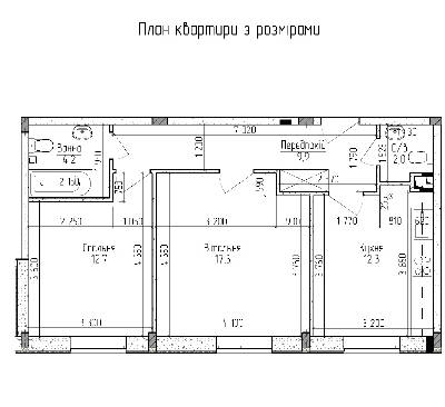 2-кімнатна 58.4 м² в ЖМ Нова Буча від 11 500 грн/м², м. Буча