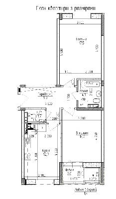2-кімнатна 61.9 м² в ЖМ Нова Буча від 11 500 грн/м², м. Буча