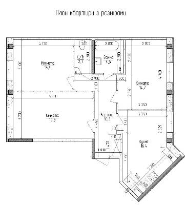 3-комнатная 80.7 м² в ЖМ Новая Буча от 13 500 грн/м², г. Буча