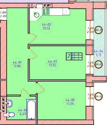 2-кімнатна 60 м² в ЖК Ваш Добробут від 11 000 грн/м², м. Ірпінь