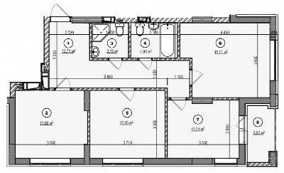 3-кімнатна 72.04 м² в ЖК Struetinsky Residence від 18 095 грн/м², Київ