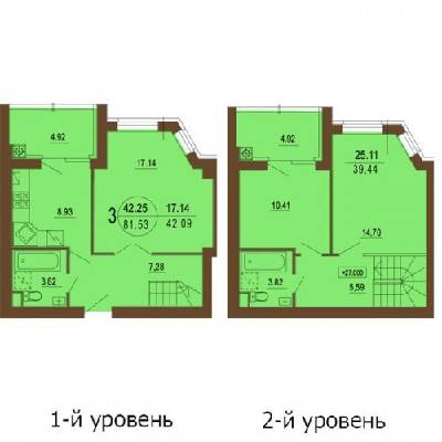 Двухуровневая 81.53 м² в ЖК София Клубный от 30 000 грн/м², с. Софиевская Борщаговка