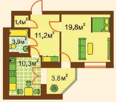 1-кімнатна 50.4 м² в ЖК на вул. Університетська, 1-P від 23 250 грн/м², м. Ірпінь