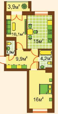 2-комнатная 61 м² в ЖК на ул. Университетская, 1-P от 22 400 грн/м², г. Ирпень