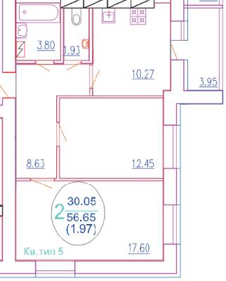2-комнатная 56.65 м² в ЖК София Киевская от 13 000 грн/м², с. Софиевская Борщаговка