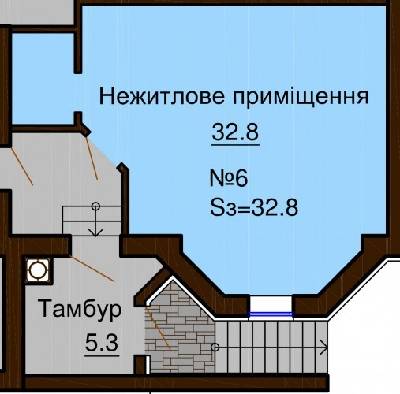 Помещение свободного назначения 32.8 м² в ЖК София Клубный от застройщика, с. Софиевская Борщаговка