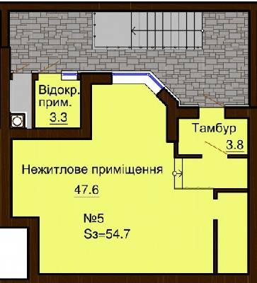 Помещение свободного назначения 50.4 м² в ЖК София Клубный от застройщика, с. Софиевская Борщаговка