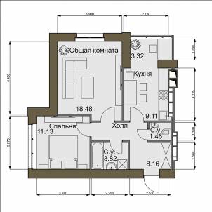 2-комнатная 53.82 м² в ЖК Софиевский квартал от 15 350 грн/м², с. Софиевская Борщаговка