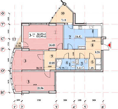 3-кімнатна 122.73 м² в ЖК Покровський посад від 78 600 грн/м², Київ