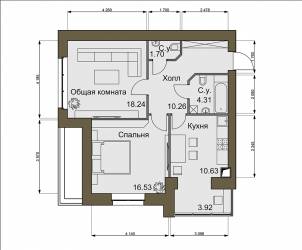 2-комнатная 64.33 м² в ЖК Софиевский квартал от 15 100 грн/м², с. Софиевская Борщаговка