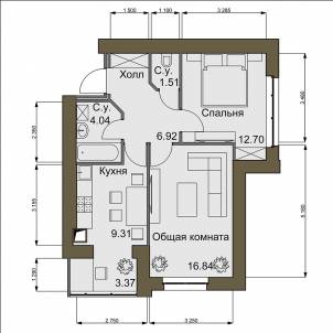 2-комнатная 53.01 м² в ЖК Софиевский квартал от 15 800 грн/м², с. Софиевская Борщаговка