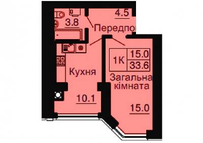 1-кімнатна 33.6 м² в ЖК Sofia Nova від 16 500 грн/м², с. Новосілки