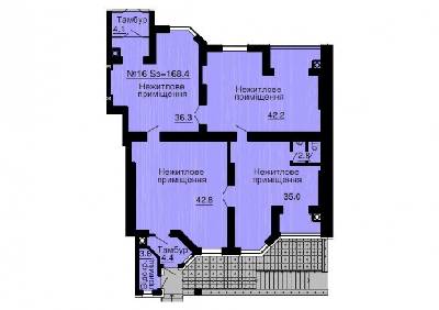 Приміщення вільного призначення 168.4 м² в ЖК Sofia Nova від забудовника, с. Новосілки