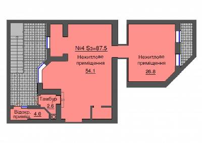 Приміщення вільного призначення 87.5 м² в ЖК Sofia Nova від забудовника, с. Новосілки