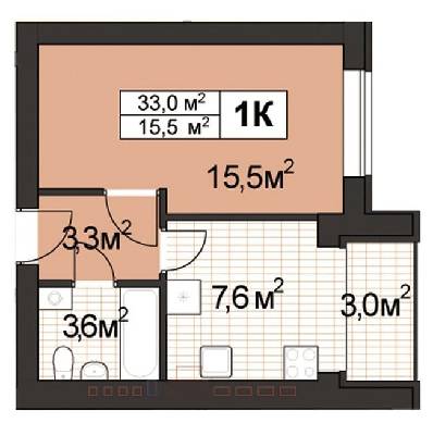 1-кімнатна 33 м² в ЖК Прованс-2 від забудовника, м. Ірпінь