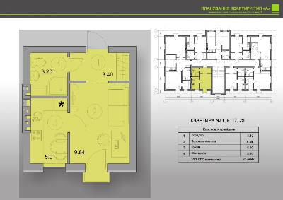 1-кімнатна 21.44 м² в ЖК Петрівський від 9 900 грн/м², с. Святопетрівське