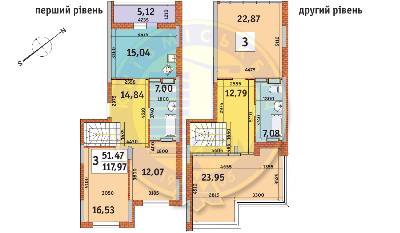 3-комнатная 117.97 м² в ЖК Медовый от 21 100 грн/м², Киев