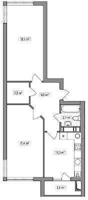 2-кімнатна 65.5 м² в ЖК 4 карата від 13 150 грн/м², м. Вишгород
