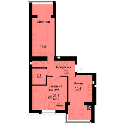 2-комнатная 62.5 м² в ЖК Львовский маеток от 19 900 грн/м², с. Софиевская Борщаговка