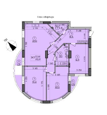 3-кімнатна 115.37 м² в ЖК Борисо-Глібський від 27 000 грн/м², м. Вишгород