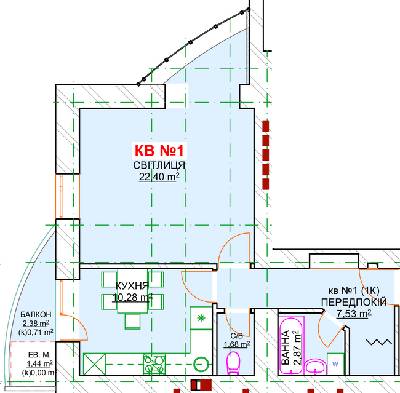 1-кімнатна 48.93 м² в ЖК Леваневського від 18 500 грн/м², м. Біла Церква