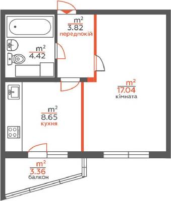 1-кімнатна 36.62 м² в ЖК Привітний квартал від 14 500 грн/м², Київ
