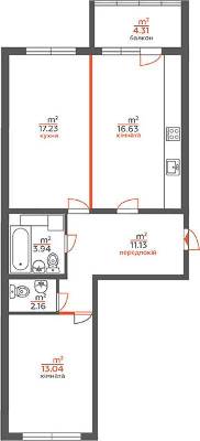 2-кімнатна 68.44 м² в ЖК Привітний квартал від 13 900 грн/м², Київ