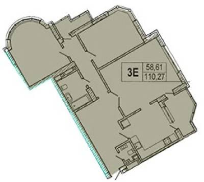 3-комнатная 110.27 м² в ЖК на  ул. Семьи Сосниных, 4А от 24 000 грн/м², Киев