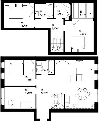 Дворівнева 118.51 м² в ЖК Білий Шоколад.Center від 14 000 грн/м², с. Білогородка