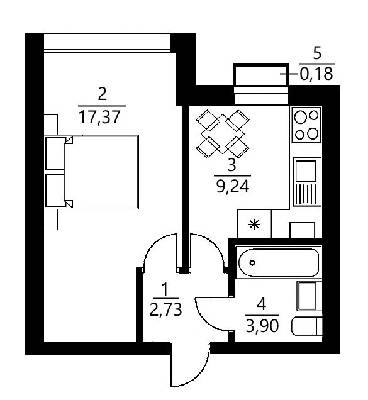 1-кімнатна 33.4 м² в ЖК City Lake від 13 300 грн/м², с. Шевченкове