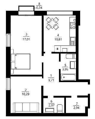 2-кімнатна 57.8 м² в ЖК City Lake від 14 000 грн/м², с. Шевченкове