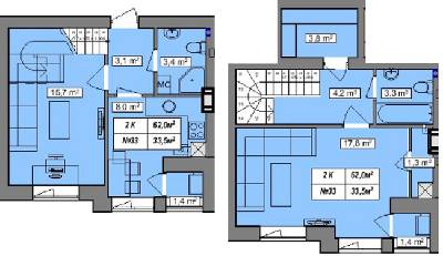 2-кімнатна 62 м² в ЖК Гудвіл від 19 500 грн/м², с. Хотів
