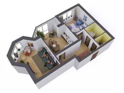 2-кімнатна 55.3 м² в ЖК Sky від забудовника, м. Ірпінь