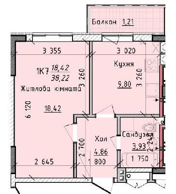 1-кімнатна 38.22 м² в ЖК Київські Зорі від забудовника, м. Вишгород