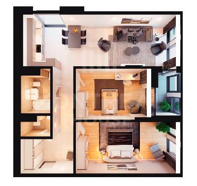 2-кімнатна 88.13 м² в ЖК Montreal House від 49 834 грн/м², Київ