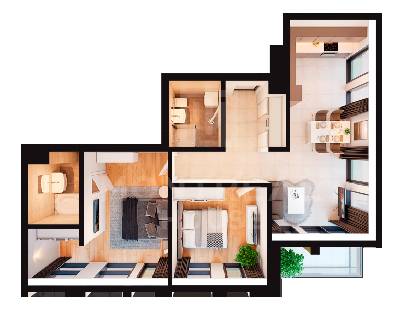 2-кімнатна 73.36 м² в ЖК Montreal House від 56 128 грн/м², Київ