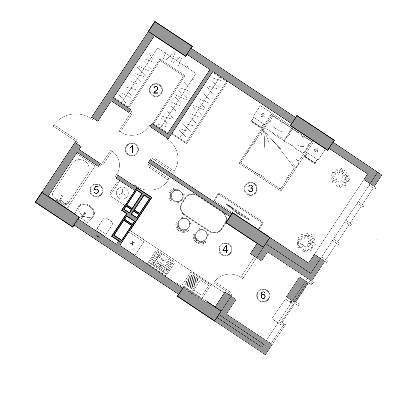 1-кімнатна 49.43 м² в ЖК Aria від 59 000 грн/м², Київ
