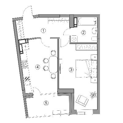 1-кімнатна 52.63 м² в ЖК Aria від 59 000 грн/м², Київ