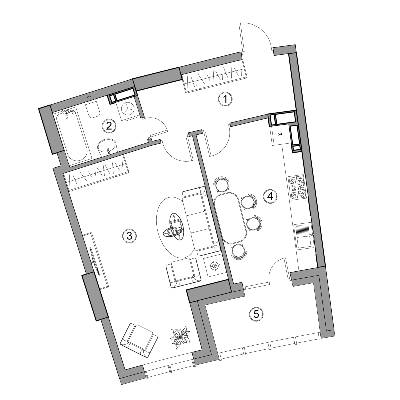 1-кімнатна 53.64 м² в ЖК Aria від 39 500 грн/м², Київ