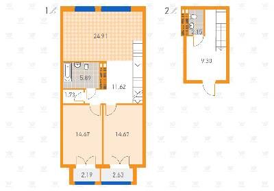 2-комнатная 89.76 м² в ЖК SOLAR CITY от 20 700 грн/м², Киев