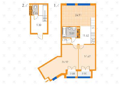 2-комнатная 101.94 м² в ЖК SOLAR CITY от 20 700 грн/м², Киев