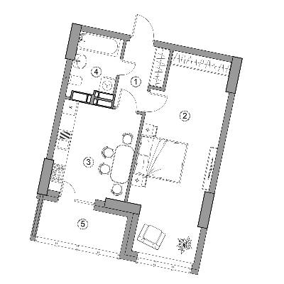1-кімнатна 49.73 м² в ЖК Aria від 59 000 грн/м², Київ