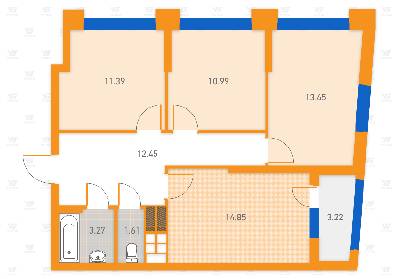 3-комнатная 71.23 м² в ЖК SOLAR CITY от 23 760 грн/м², Киев