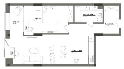 1-кімнатна 68.21 м² в ЖК Washington Concept House від 49 451 грн/м², Київ