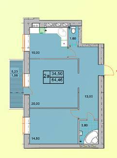 2-комнатная 64.46 м² в ЖК Паркова Оселя от 14 500 грн/м², г. Буча