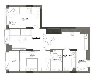 2-кімнатна 89.06 м² в ЖК Washington Concept House від 49 200 грн/м², Київ