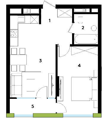 1-кімнатна 47.88 м² в ЖК Madison Gardens від 17 955 грн/м², м. Бровари