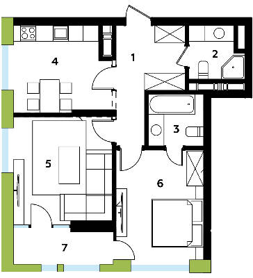 2-кімнатна 62.71 м² в ЖК Madison Gardens від 20 465 грн/м², м. Бровари